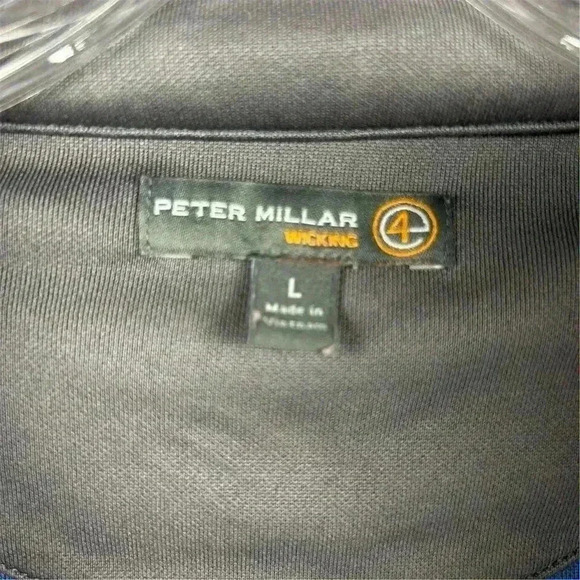 Peter Millar Men's Gray Quarter-Zip Pullover Size L Golf Casual - Picture 7 of 8